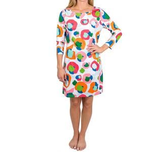 NEW ZAGS spot cheetah dock midi dress in multi